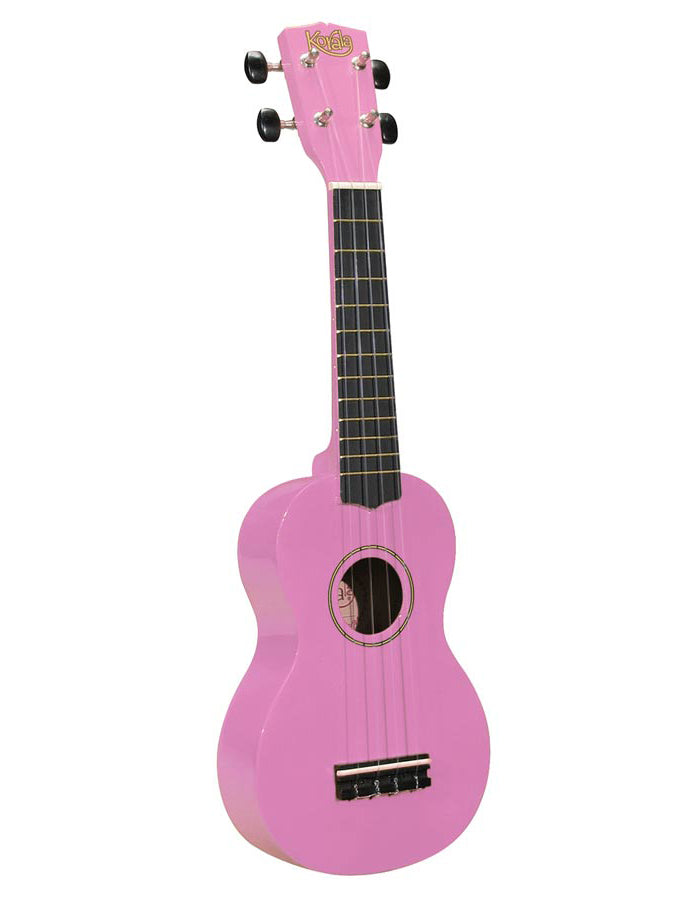 Korala UKS30PK Set ukulele sopran, lemn de tei, roz, cu husă