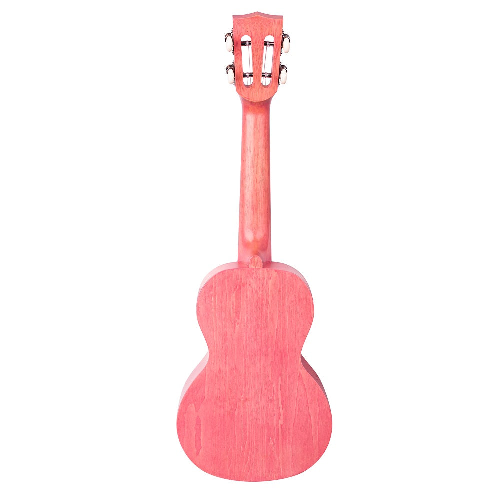 Mahalo ML2CP – Set ukulele concert, seria Island, finisaj roz Coral Pink, cu husă și 3 pene