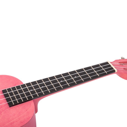 Mahalo ML2CP – Set ukulele concert, seria Island, finisaj roz Coral Pink, cu husă și 3 pene