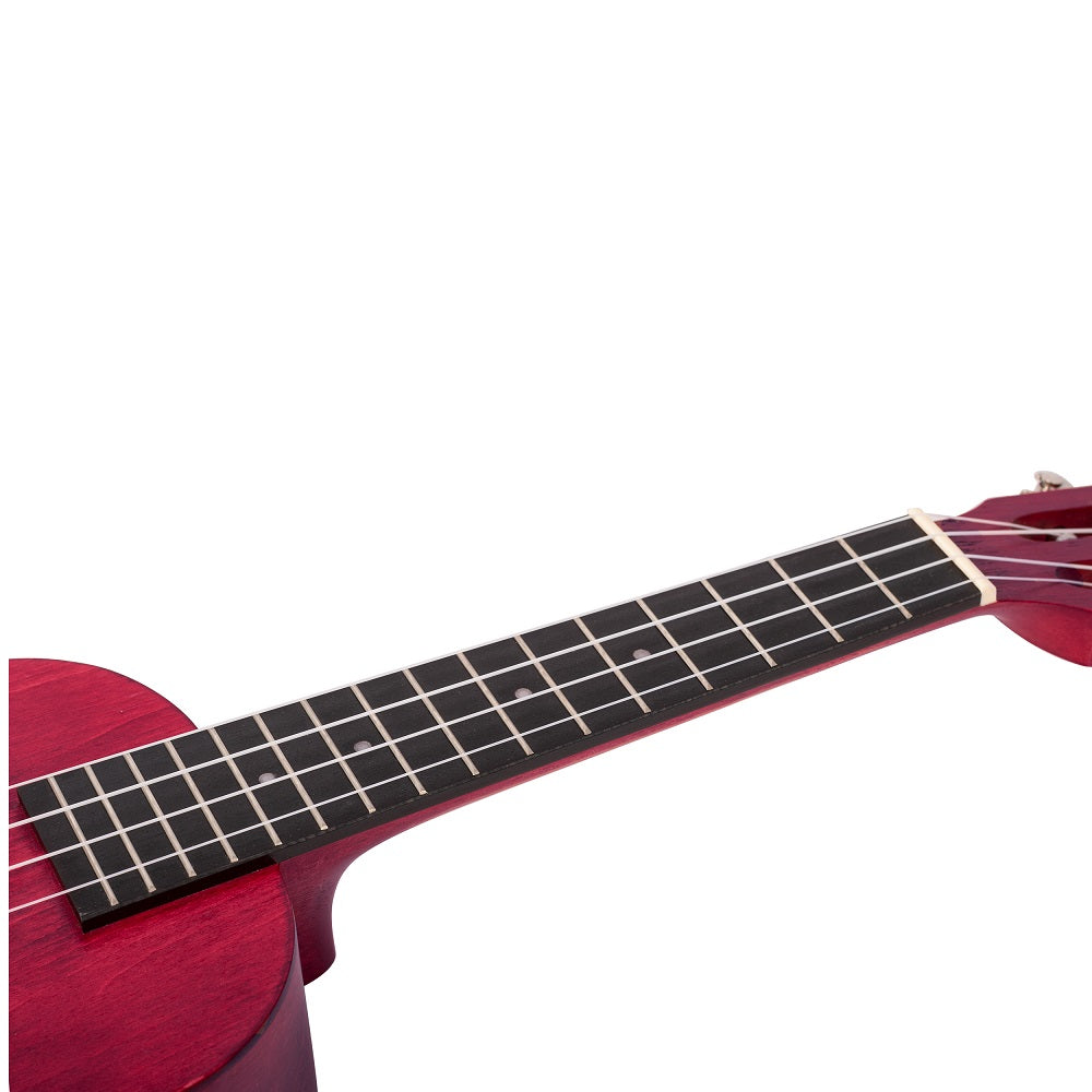 Mahalo ML2CR – Set ukulele concert, finisaj roșu Cherry Red, 3 pene, cu husă