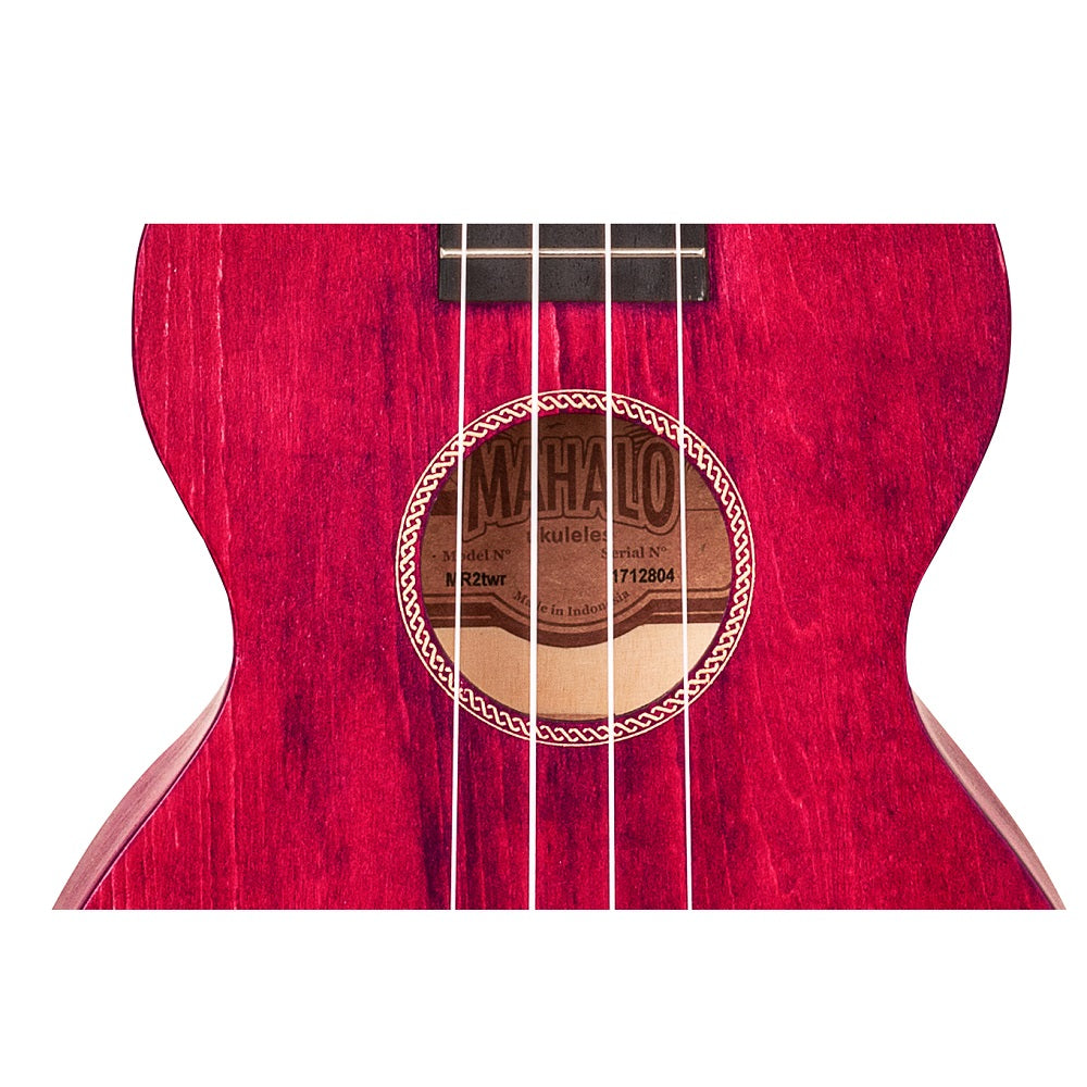 Mahalo ML2CR – Set ukulele concert, finisaj roșu Cherry Red, 3 pene, cu husă