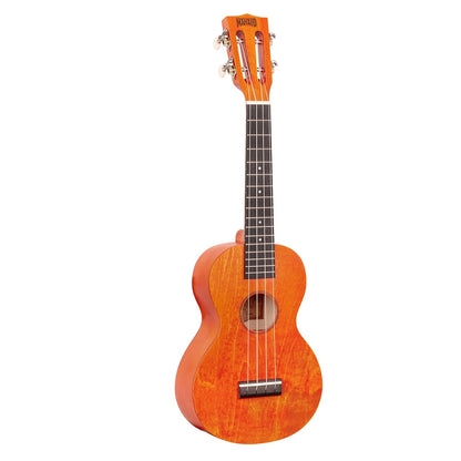 Mahalo ML2OS – Set ukulele concert, finisaj portocaliu Orange Sunset, cu husă și 3 pene