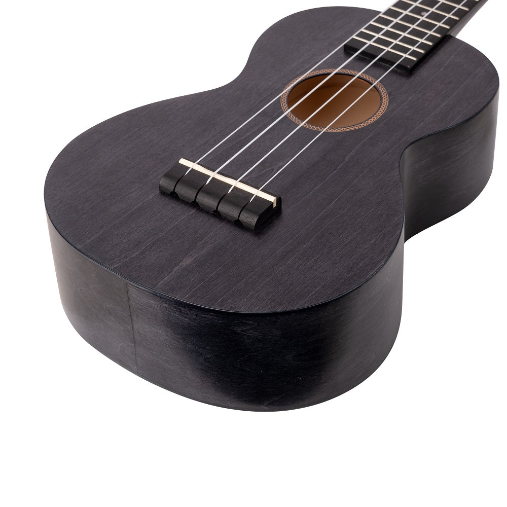 Mahalo ML2SH – Set ukulele concert, finisaj negru Smoke Haze, 3 pene, cu husă