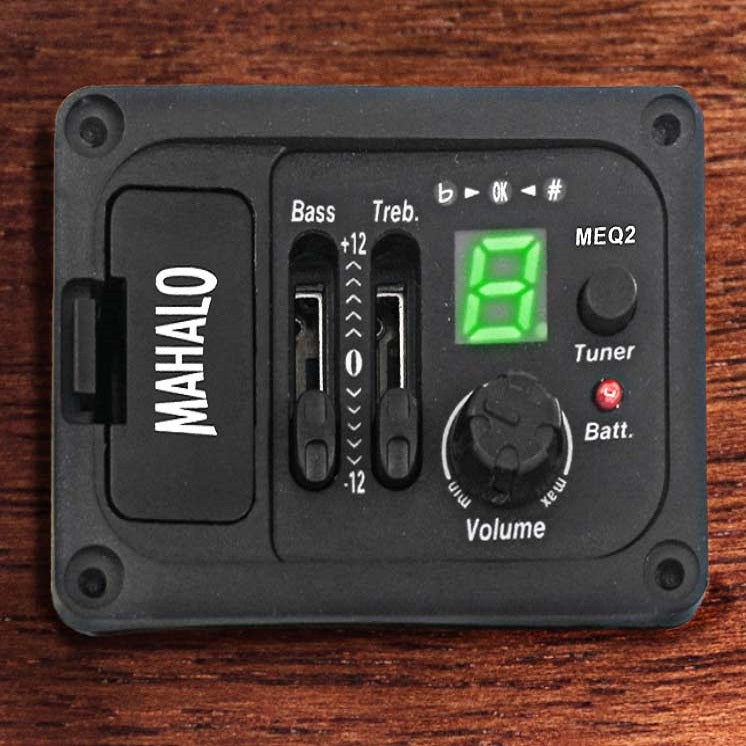 Mahalo MP2E – Set ukulele concert electro-acustic, 3 pene, finisaj natur Pearl, cu husă