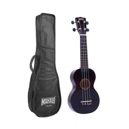 Mahalo MR1BK Ukulele sopran, negru lucios, husă inclusă