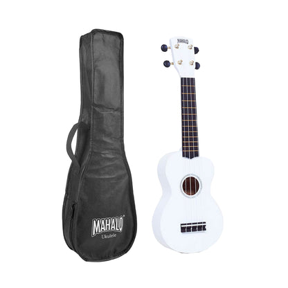 Mahalo MR1WT – Set ukulele sopran Rainbow Series, alb, cu husă