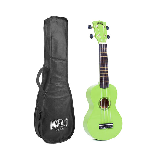 Mahalo MR1GN – Set ukulele sopran Rainbow Series, verde, cu husă