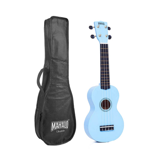 Mahalo MR1LBU Ukulele sopran, albastru deschis lucios, cu husă