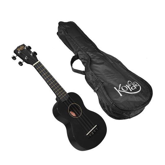 Korala UKS30BK – Set ukulele sopran, 4 corzi, cu husă