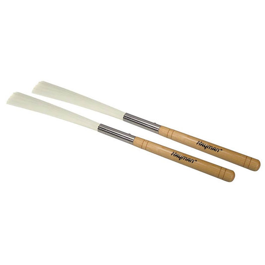 Hayman BRH7CN Perii de percuții, peri din nailon transparent, mâner din lemn, soft