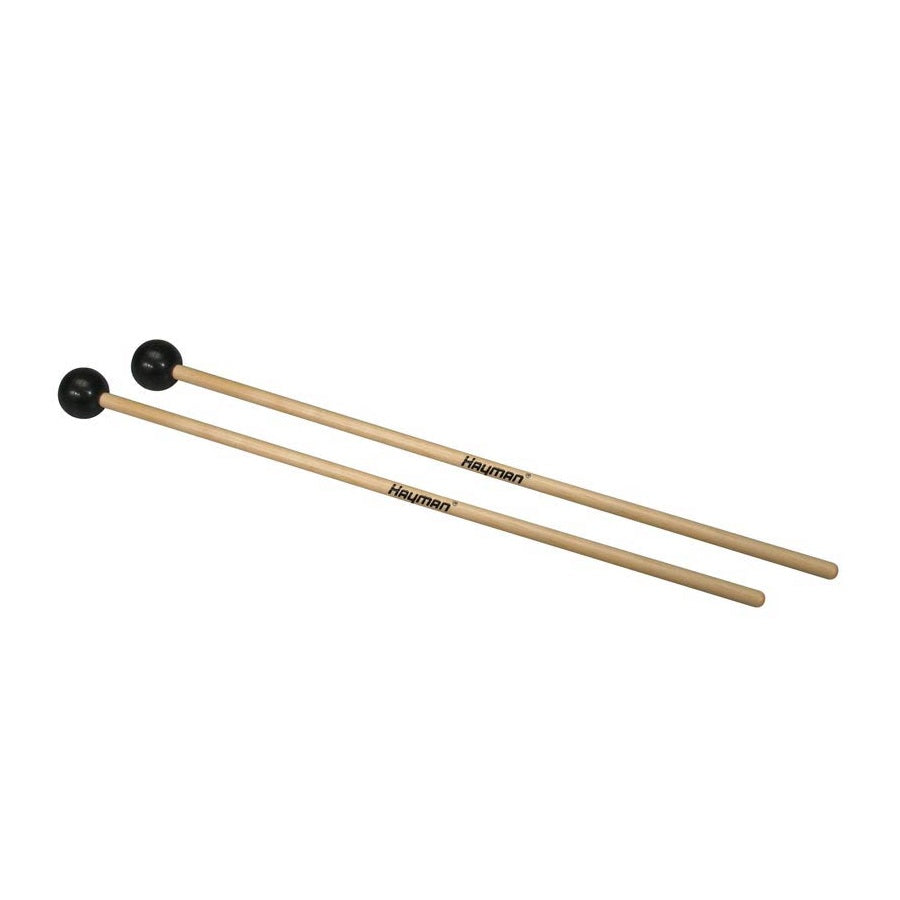 Hayman XM1 Pereche bețe de xilofon, lungime 380 mm, mâner din arțar, cap cauciuc moale 30 mm, negru