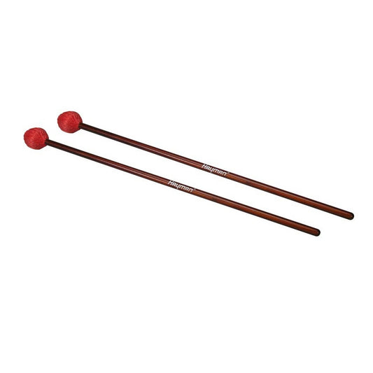 Hayman MM3 Pereche bețe de marimbă, lungime 406 mm, cap mediu-dur 32 mm, roșu