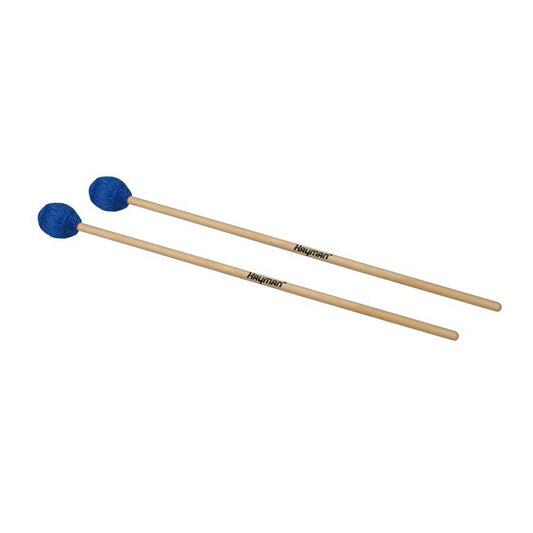 Hayman MM7 Pereche bețe de marimbă, lungime 400 mm, mâner arțar, cap mediu-moale 34 mm, albastru