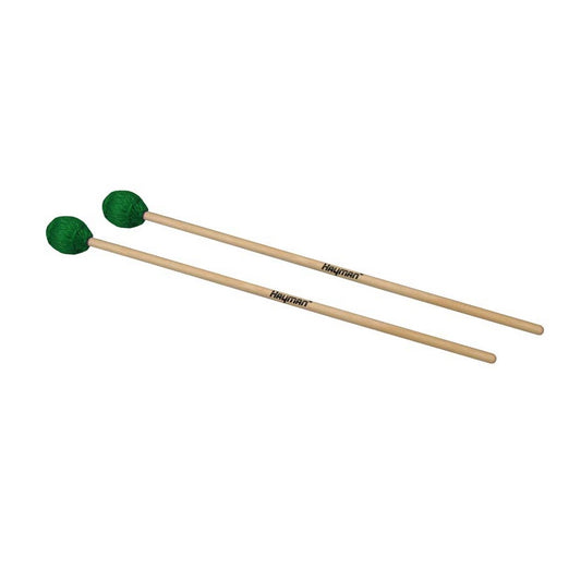 Hayman MM10 Pereche bețe de marimbă, lungime 400 mm, mâner arțar, cap mediu-dur 36 mm, verde