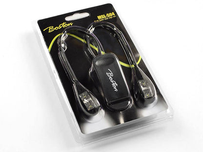 Boston MSL504 Lampă LED dublă pentru pupitru, cu clemă și cablu USB, negru