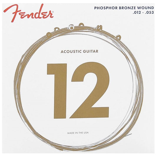 Fender F60L Set corzi chitară acustică, phosphor bronze, light 012–053