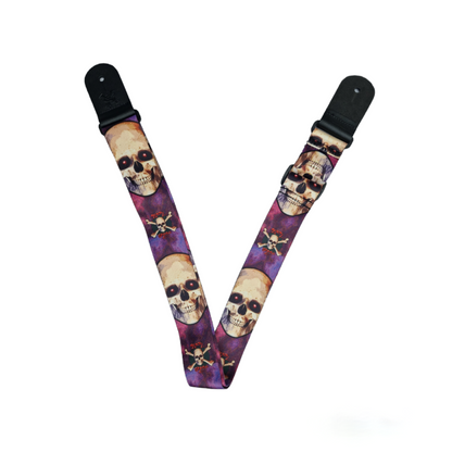 SX GSP2SK Curea chitară, lighting skull