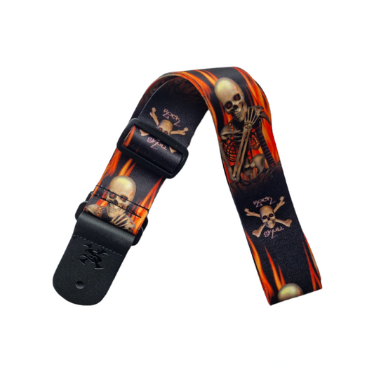 SX GSP2FS Curea chitara, fire skull