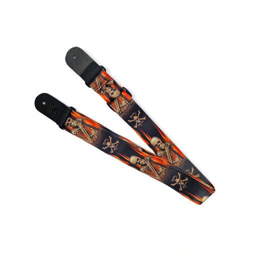 SX GSP2FS Curea chitara, fire skull