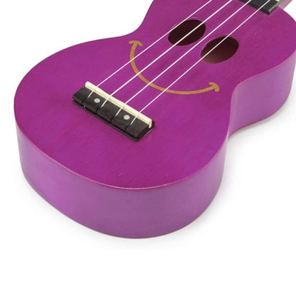 Mahalo SMILE TPP – Set ukulele sopran, violet transparent, cu husă și 6 pene