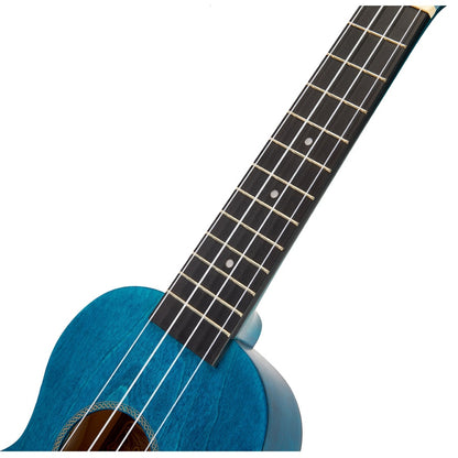 Mahalo MS1TBU Ukulele Slimline sopran, albastru, husă
