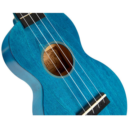 Mahalo MS1TBU Ukulele Slimline sopran, albastru, husă