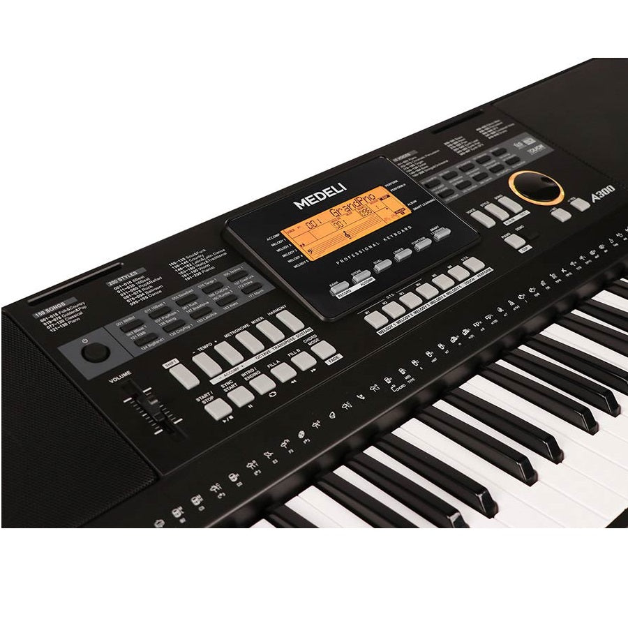 Medeli A300 Orgă electronică, 61 clape dinamice, 618 tonuri, 200 stiluri, USB-MIDI