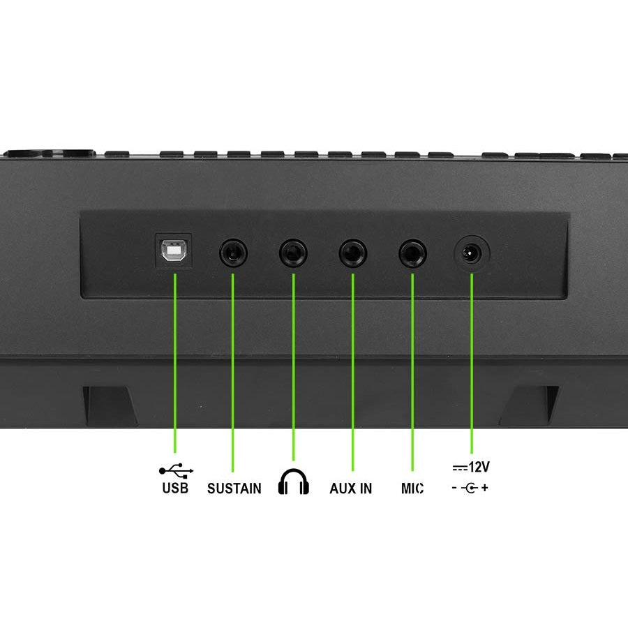 Medeli M331 Orgă electronică, 61 clape dinamice, 633 tonuri, 220 stiluri, USB-MIDI