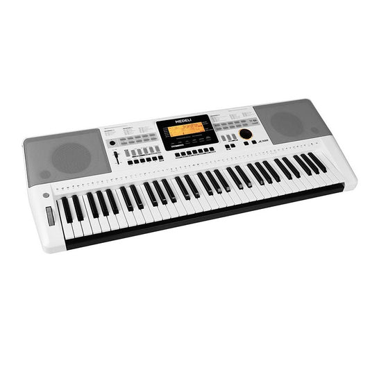 Medeli A300W Orgă electronică, 61 clape dinamice, 618 tonuri, 200 stiluri, USB-MIDI, alb