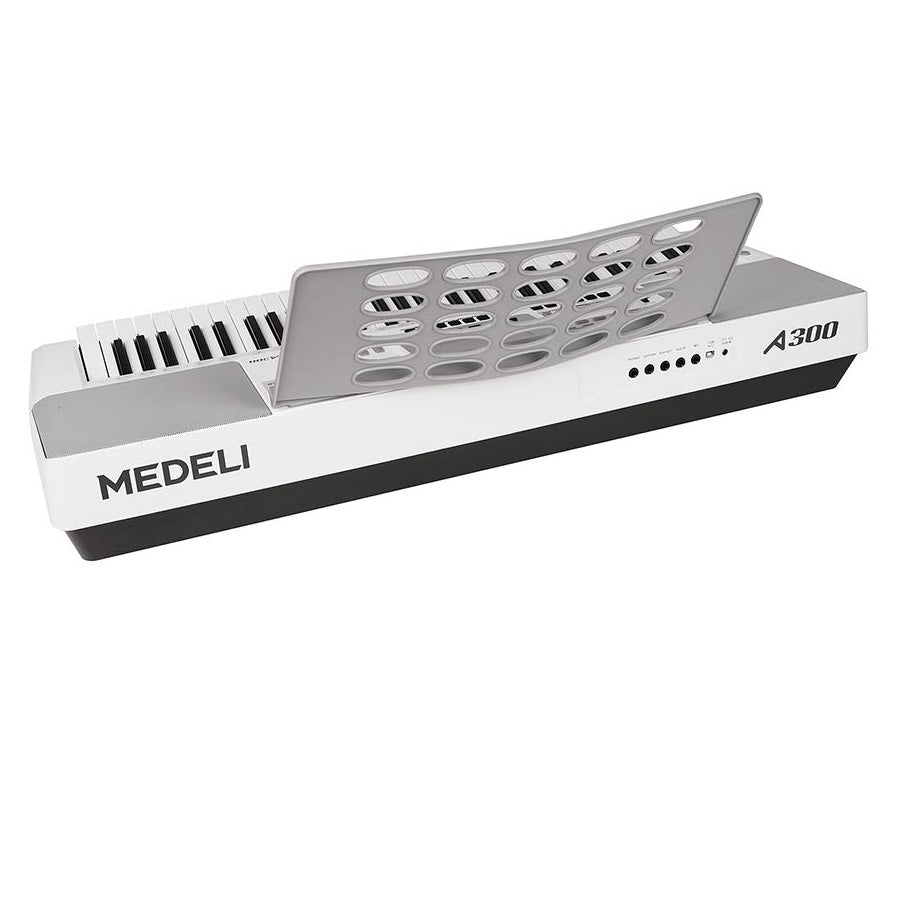 Medeli A300W Orgă electronică, 61 clape dinamice, 618 tonuri, 200 stiluri, USB-MIDI, alb