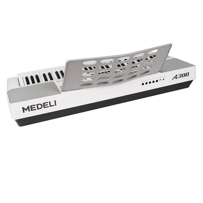 Medeli A300W Orgă electronică, 61 clape dinamice, 618 tonuri, 200 stiluri, USB-MIDI, alb