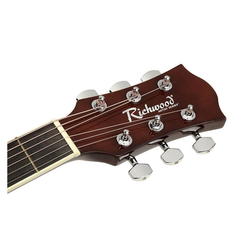 Richwood RA12CE – Chitară acustică electro-acustică auditorium, 6 corzi, natur, cu husă