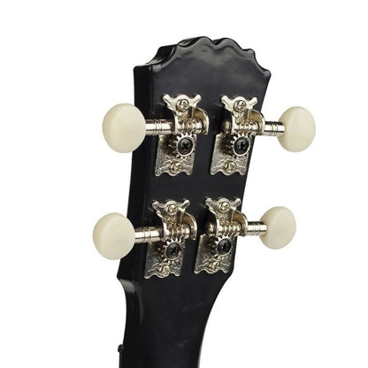 Korala PUC20BK – Ukulele concert, policarbonat, negru, 61 cm, set cu 3 pene