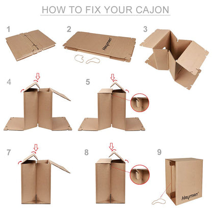 Hayman CAJ25CB Cajon DIY din carton, 33 x 31 x 44 cm