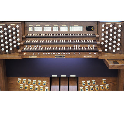 Viscount Opera 450 – Orga de biserică digitală cu trei claviaturi, pedalier cu 32 de note, 54 registre + 7 voci orchestrale, Physis Plus