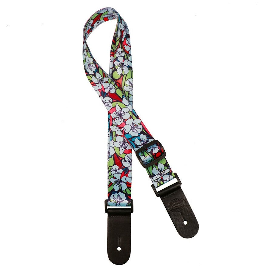Gaucho GSTU80BU Curea ukulele, flori albastre