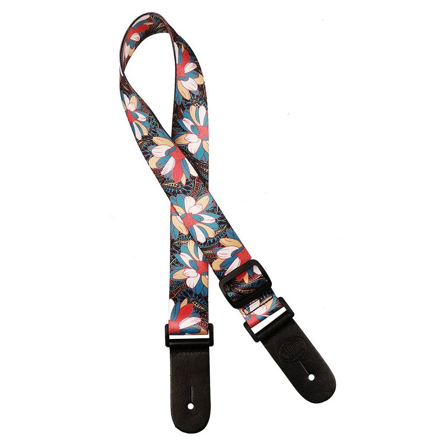 Gaucho GSTU80MC Curea ukulele, flori multicolore