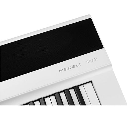Medeli SP201WH Pian digital de scenă, 88 clape hammer action (K6S), USB Audio/MIDI, 25 tonuri, 2 x 20W, alb