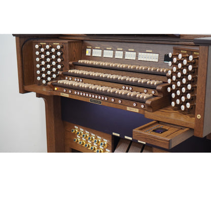 Viscount Opera 450 – Orga de biserică digitală cu trei claviaturi, pedalier cu 32 de note, 54 registre + 7 voci orchestrale, Physis Plus