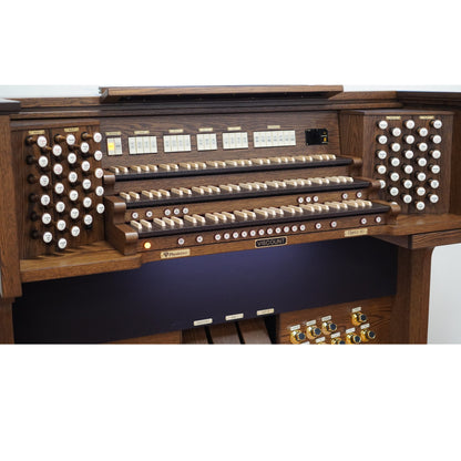 Viscount Opera 450 – Orga de biserică digitală cu trei claviaturi, pedalier cu 32 de note, 54 registre + 7 voci orchestrale, Physis Plus