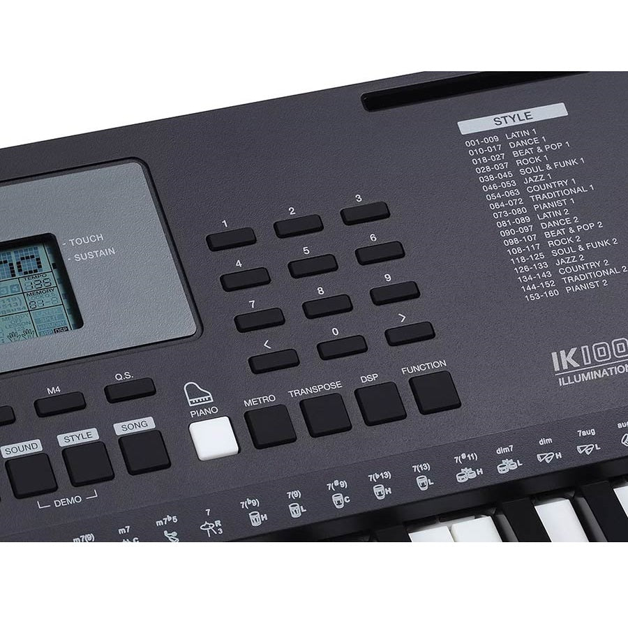 Medeli IK100 Orgă electronică, 61 clape dinamice iluminate, 480 tonuri, USB-MIDI