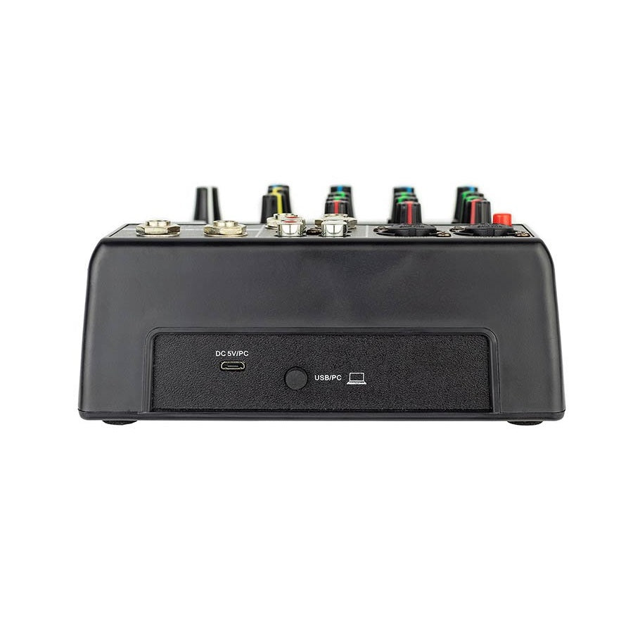 Boston F4A Mixer, 2 intrări mono + 1 stereo, player USB, interfață audio, phantom 48V, efect delay