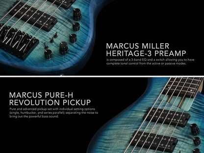 Sire Marcus Miller M7+A6TBL Chitară bass, albastru