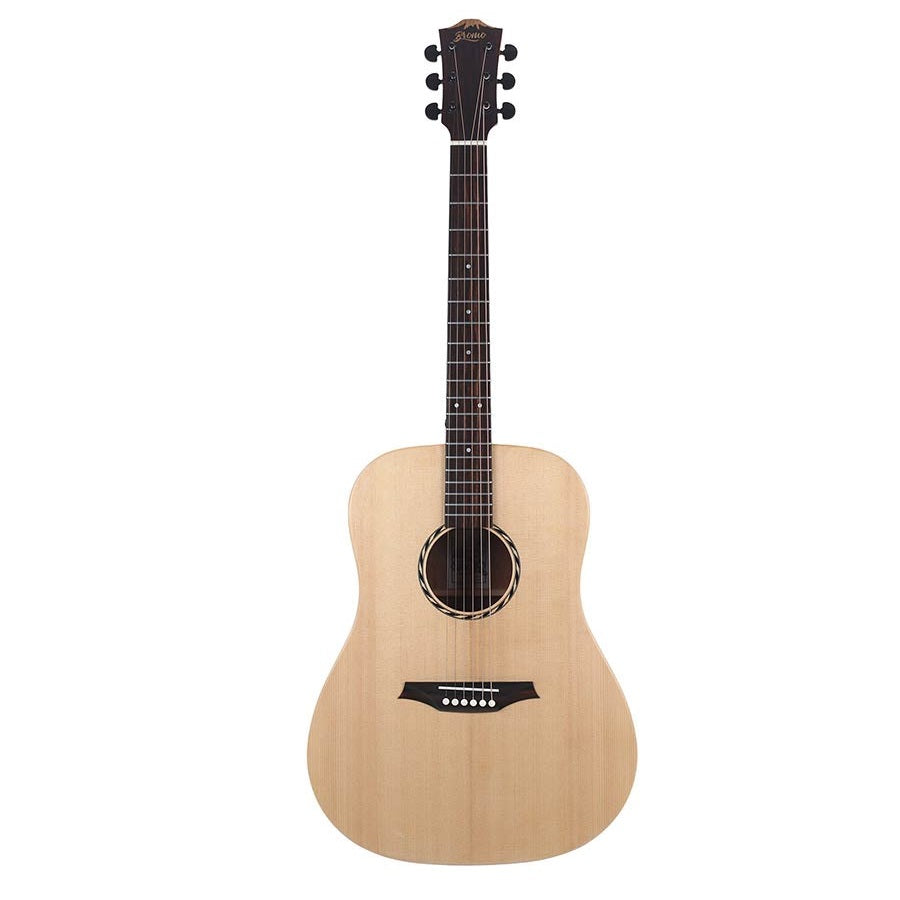 Bromo BAT1NL Chitară acustică dreadnought pentru stângaci, 6 corzi, top solid din molid