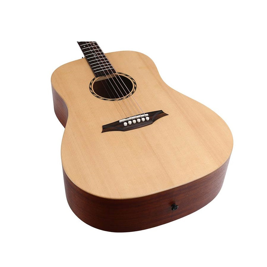 Bromo BAT1NL Chitară acustică dreadnought pentru stângaci, 6 corzi, top solid din molid