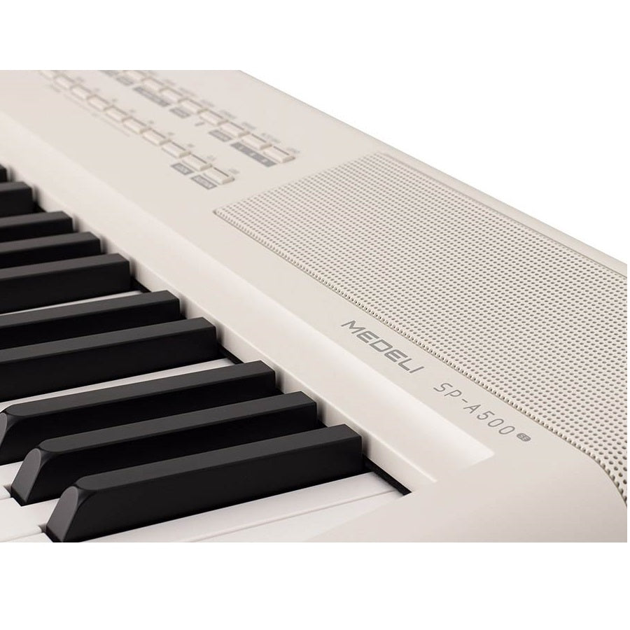 Medeli SPA500WH – Pian digital de scenă compact, 88 clape hammer action (GAC), 4x23W, alb