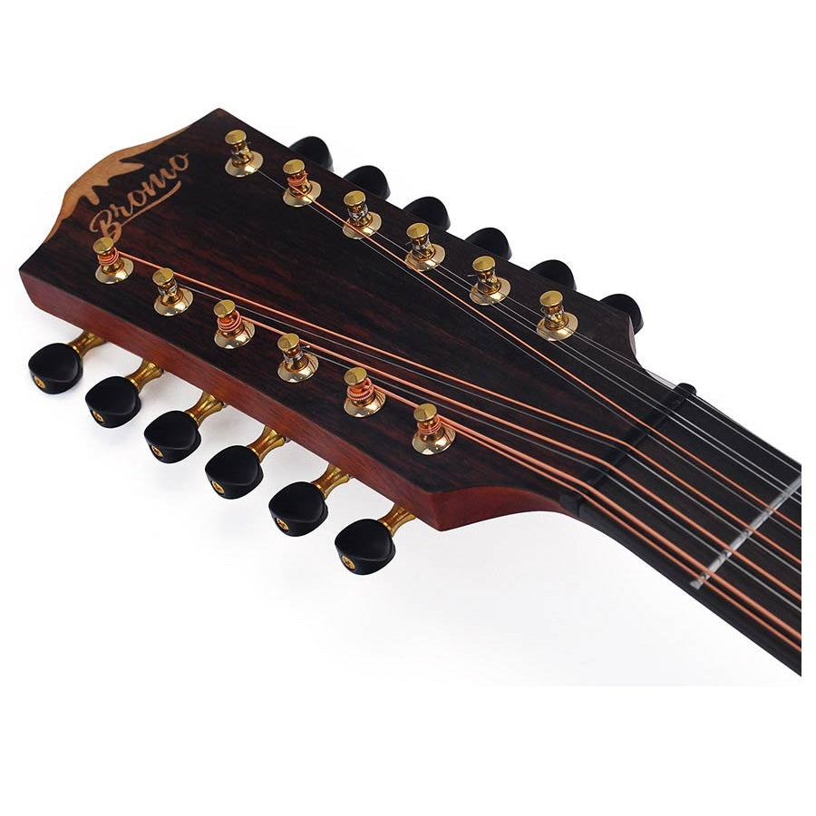Bromo BAT4CE12 – Chitară acustică auditorium, 12 corzi, cu husă