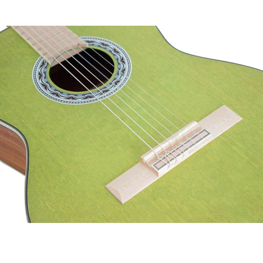 Valencia VC354GN – Chitară clasică 4/4, molid Sitka & mahon, verde satinat