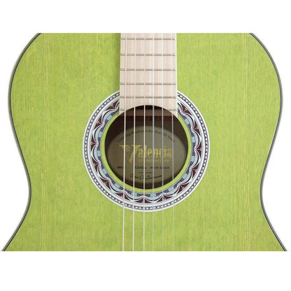 Valencia VC354GN – Chitară clasică 4/4, molid Sitka & mahon, verde satinat
