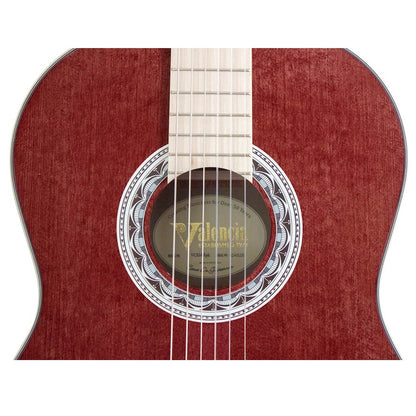 Valencia VC354WR – Chitară clasică 4/4, molid Sitka & mahon, roșu satinat (wine red)